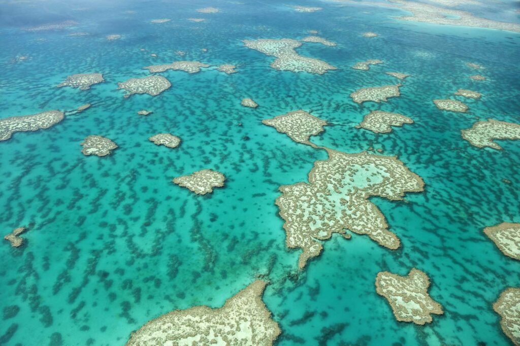 Aerial view of the Great Barrier Reef